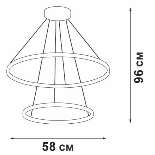 Светильник светодиодный LED 66Вт 3000К 5260лм Vitaluce V04614-13/2S