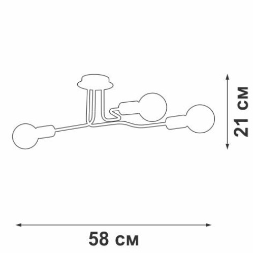 Люстра 3хE27 макс. 60Вт Vitaluce V4560-1/3PL