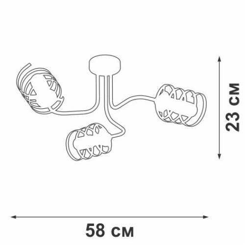 Люстра 3хE27 макс. 60Вт Vitaluce V4552-1/3PL