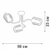 Люстра 3хE27 макс. 60Вт Vitaluce V4552-1/3PL