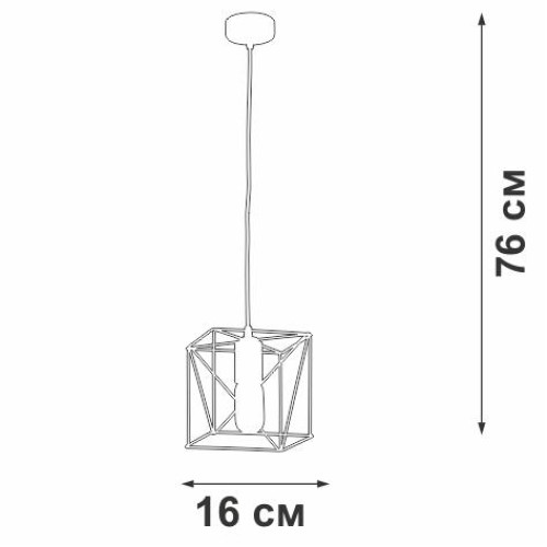 Люстра V4177-1/1S 1хE27 макс.60Вт Vitaluce