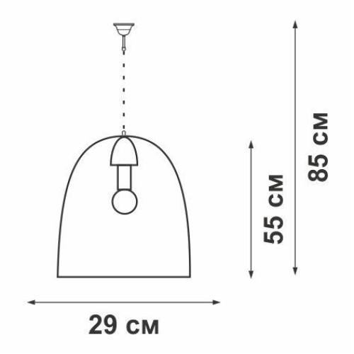 Подвес 1хE27 макс. 60Вт Vitaluce V1767/1S