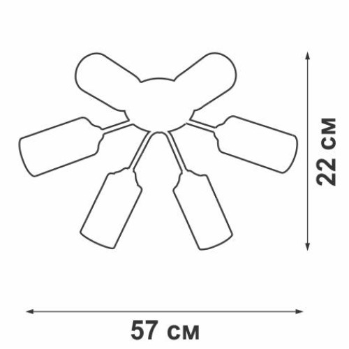 Люстра 6хE27 макс. 60Вт Vitaluce V3740-7/6PL