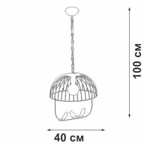 Люстра 1xE27 макс. 40Вт Vitaluce V2915-0/1