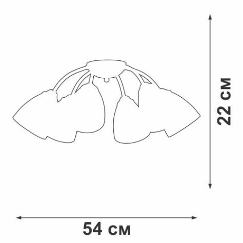 Люстра V3737-0/6PL 6xE14 макс. 40Вт Vitaluce V3737-0/6PL