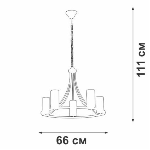 Люстра 5xE27 макс. 40Вт Vitaluce V1861-1/5
