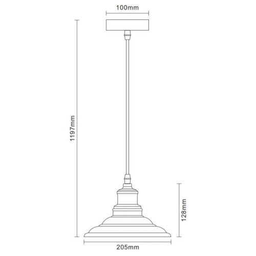 Светильник подвесной LOFT PL-600 C67 1хE27 40Вт 230В металл черн./стар медь Camelion 13414