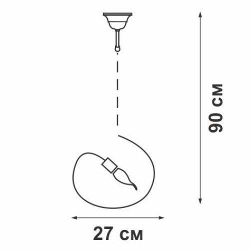 Подвес 1хE27 макс. 60Вт Vitaluce V4331-1/1S