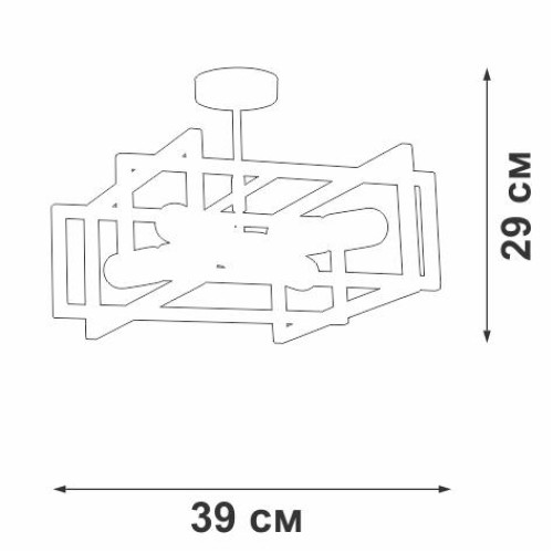 Люстра 4xE27 макс. 40Вт Vitaluce V3981-1/4PL