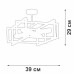 Люстра 4xE27 макс. 40Вт Vitaluce V3981-1/4PL