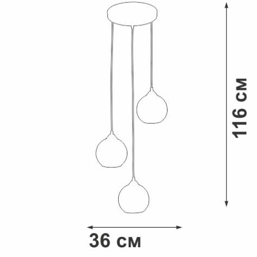 Люстра 3xE14 макс. 40Вт Vitaluce V4872-7/3S