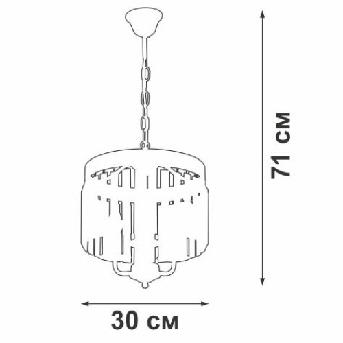 Люстра V5228-0/3 3хE14 макс.40Вт Vitaluce