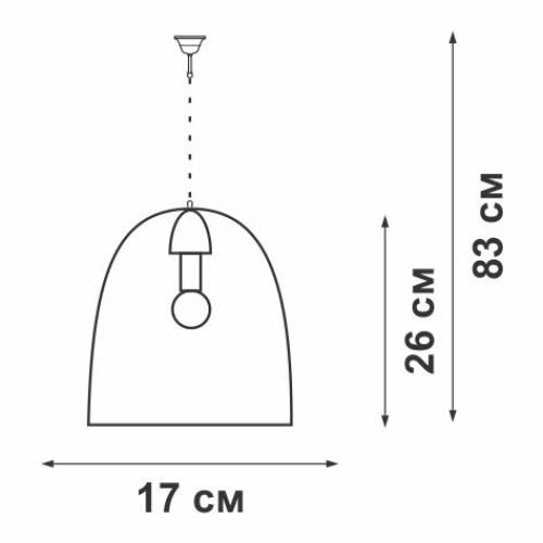 Люстра V4260-1/1 1хE27 макс.60Вт Vitaluce