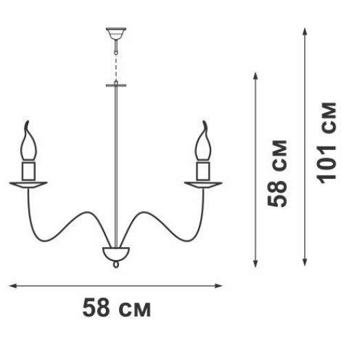 Люстра 6xE14 макс. 40Вт Vitaluce V1104-3/6