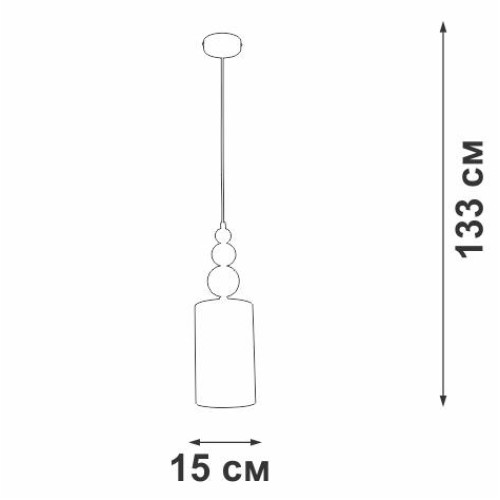 Подвес 1хЕ27 макс. 40Вт Vitaluce V2995-0/1S