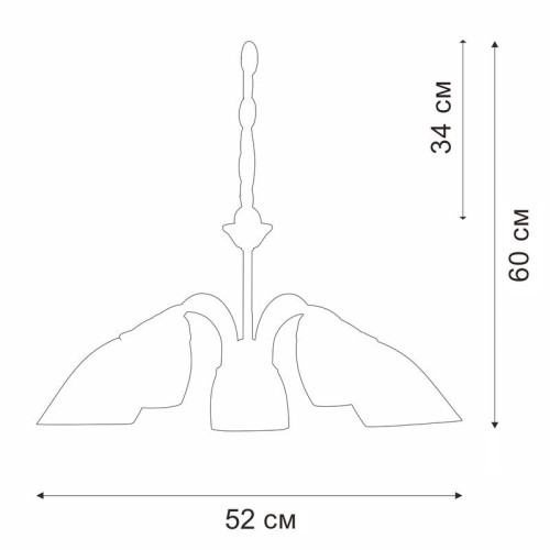 Люстра 5xE14макс. 40Вт плафон ПП Vitaluce V3335/5