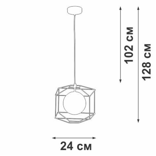 Подвес 1xE27 макс. 40Вт Vitaluce V2819-1/1S