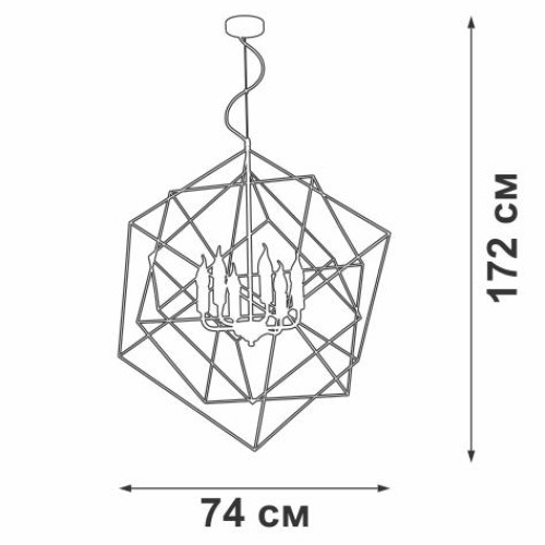 Люстра 6xE14 макс. 40Вт Vitaluce V4570-1/6S