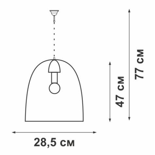 Подвес 1xE27 макс. 60Вт Vitaluce V4241-1/1S