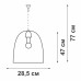 Подвес 1xE27 макс. 60Вт Vitaluce V4241-1/1S