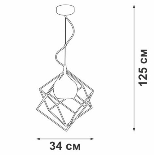 Подвес 1хE27 макс. 60Вт Vitaluce V4571-9/1S