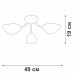 Люстра 3xE14 макс. 40Вт плафон ПП Vitaluce V3404/3PL