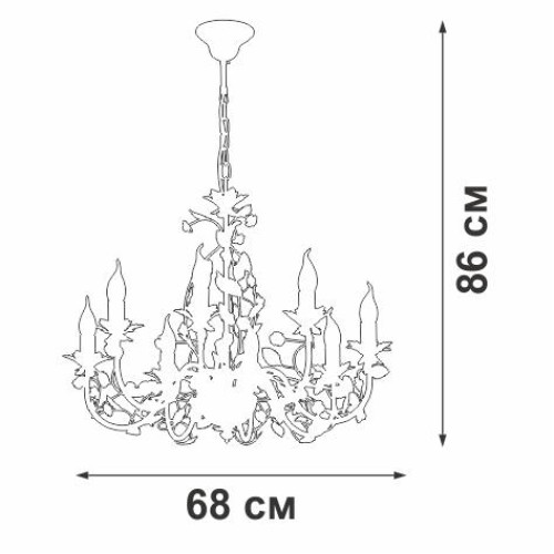 Люстра 6xE14 макс. 40Вт Vitaluce V1823-0/8