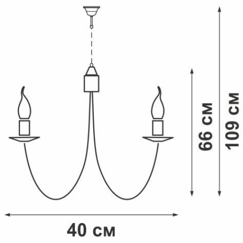 Люстра 3xE14 макс. 40Вт Vitaluce V1480/3