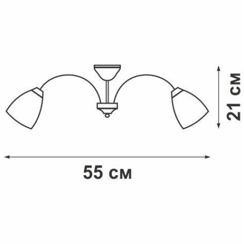 Люстра V3499-0/5PL 5xE14 макс. 40Вт плафон ПП Vitaluce V3499-0/5PL