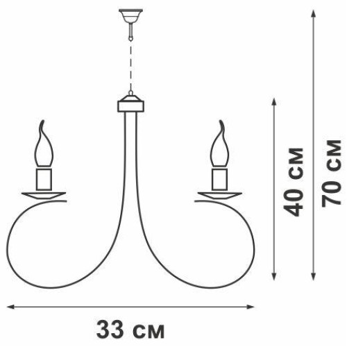 Люстра V1080/3 3хE14 макс.40Вт Vitaluce