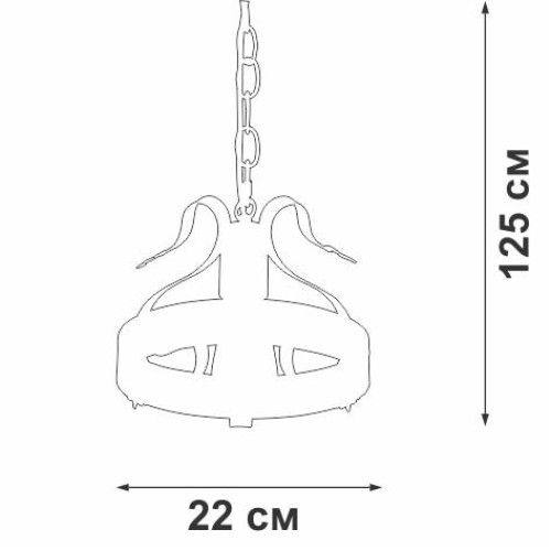 Люстра 1xE27 макс. 40Вт Vitaluce V1350-7/1