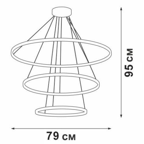 Светильник светодиодный LED 115Вт 3900-4200К 6570лм Vitaluce V4614-0/3S