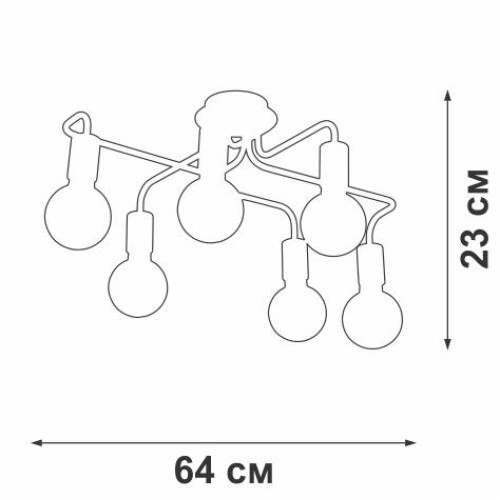 Люстра 6хE27 макс. 60Вт Vitaluce V4560-1/6PL