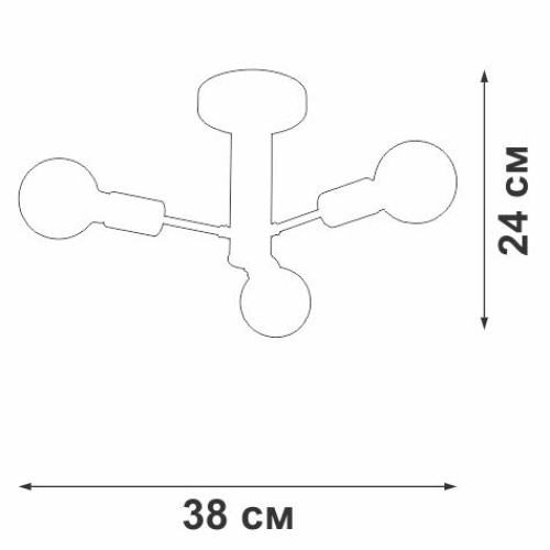 Люстра V3953-1/3PL 3хE27 макс.40Вт Vitaluce