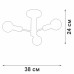 Люстра V3953-1/3PL 3хE27 макс.40Вт Vitaluce