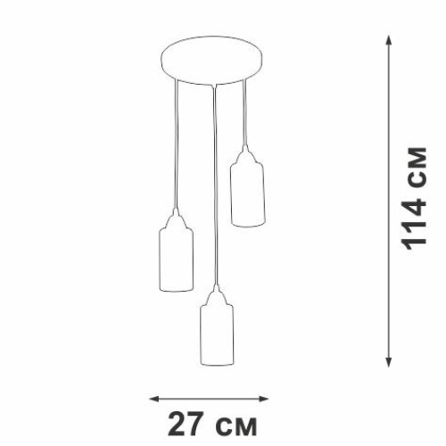 Люстра 3xE27 макс. 40Вт Vitaluce V3787-7/3S