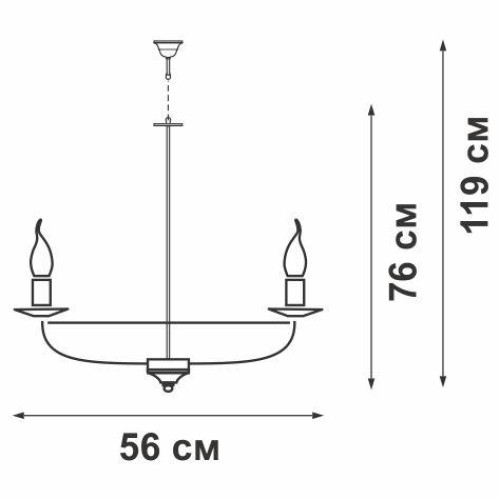 Люстра 6xE14 макс. 40Вт Vitaluce V1161/6