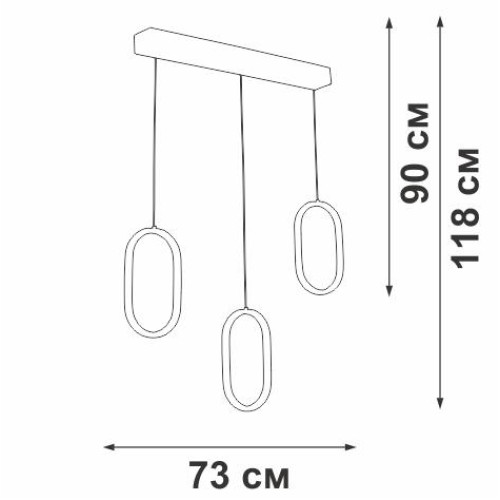 Светильник светодиодный LED 38Вт 3900-4200К 2800лм Vitaluce V3049-0/3S