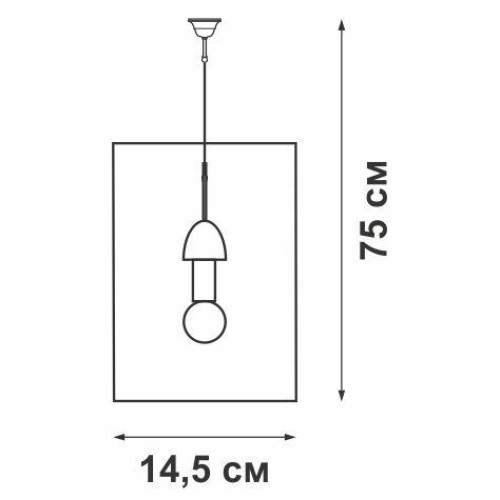 Люстра V4171-1/1S 1хE27 макс.60Вт Vitaluce