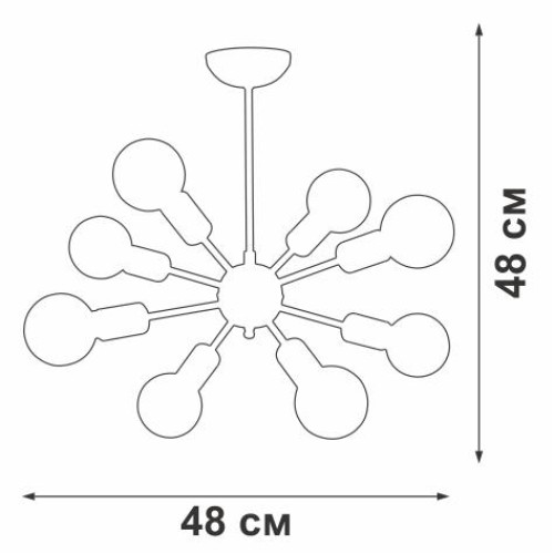 Люстра 8хE27 макс. 60Вт Vitaluce V4336-1/8PL