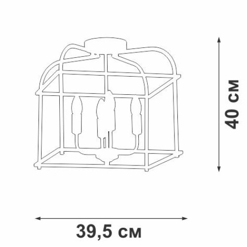 Люстра 4xE14 макс. 40Вт Vitaluce V3768-1/4PL