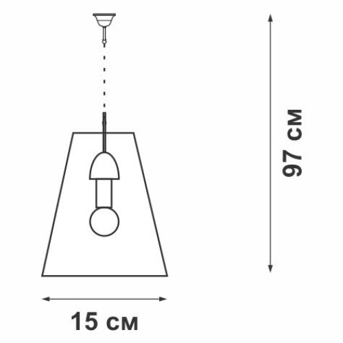 Подвес 1хE27 макс. 60Вт Vitaluce V4257-1/1S