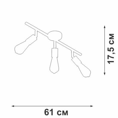 Люстра 3xE27 макс. 40Вт Vitaluce V3796-1/3PL