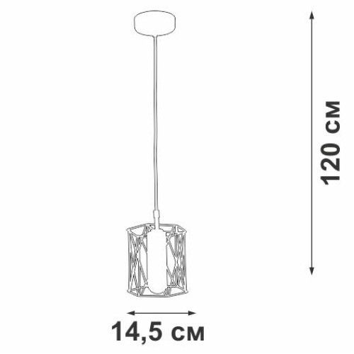 Подвес 1xE27 макс. 40Вт Vitaluce V4382-0/1S