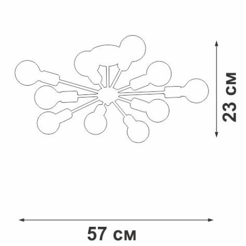 Люстра 10хE27 макс. 40Вт Vitaluce V4261-0/10PL