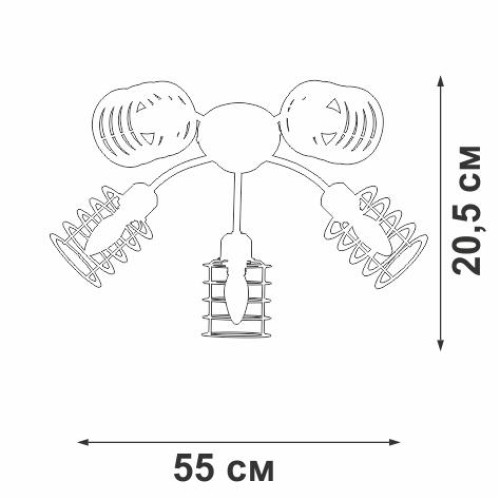 Люстра V4916-1/5PL 5хE14 макс.40Вт Vitaluce