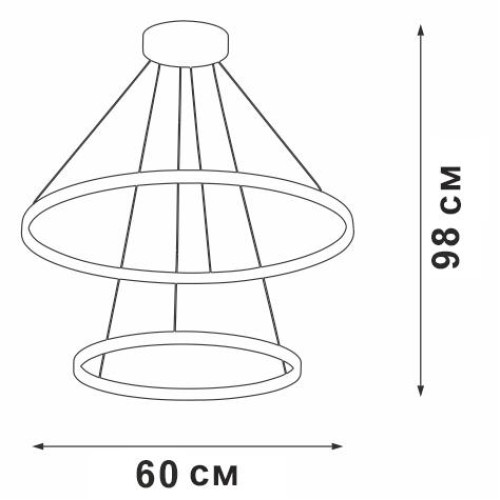 Светильник светодиодный LED 66Вт 3900-4200К 4920лм Vitaluce V4600-0/2S