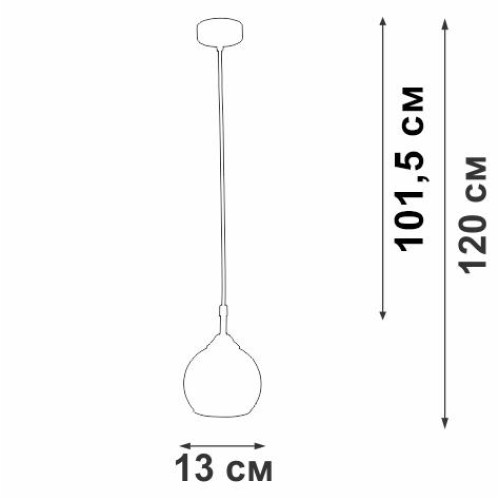 Подвес 1xE27 макс. 40Вт Vitaluce V48130-13/1S