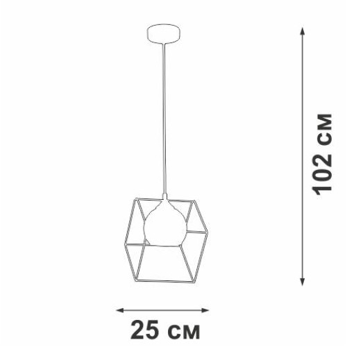 Люстра 1хE27 макс. 40Вт Vitaluce V3789-0/1S