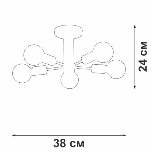 Люстра V3953-1/5PL 5хE27 макс.40Вт Vitaluce